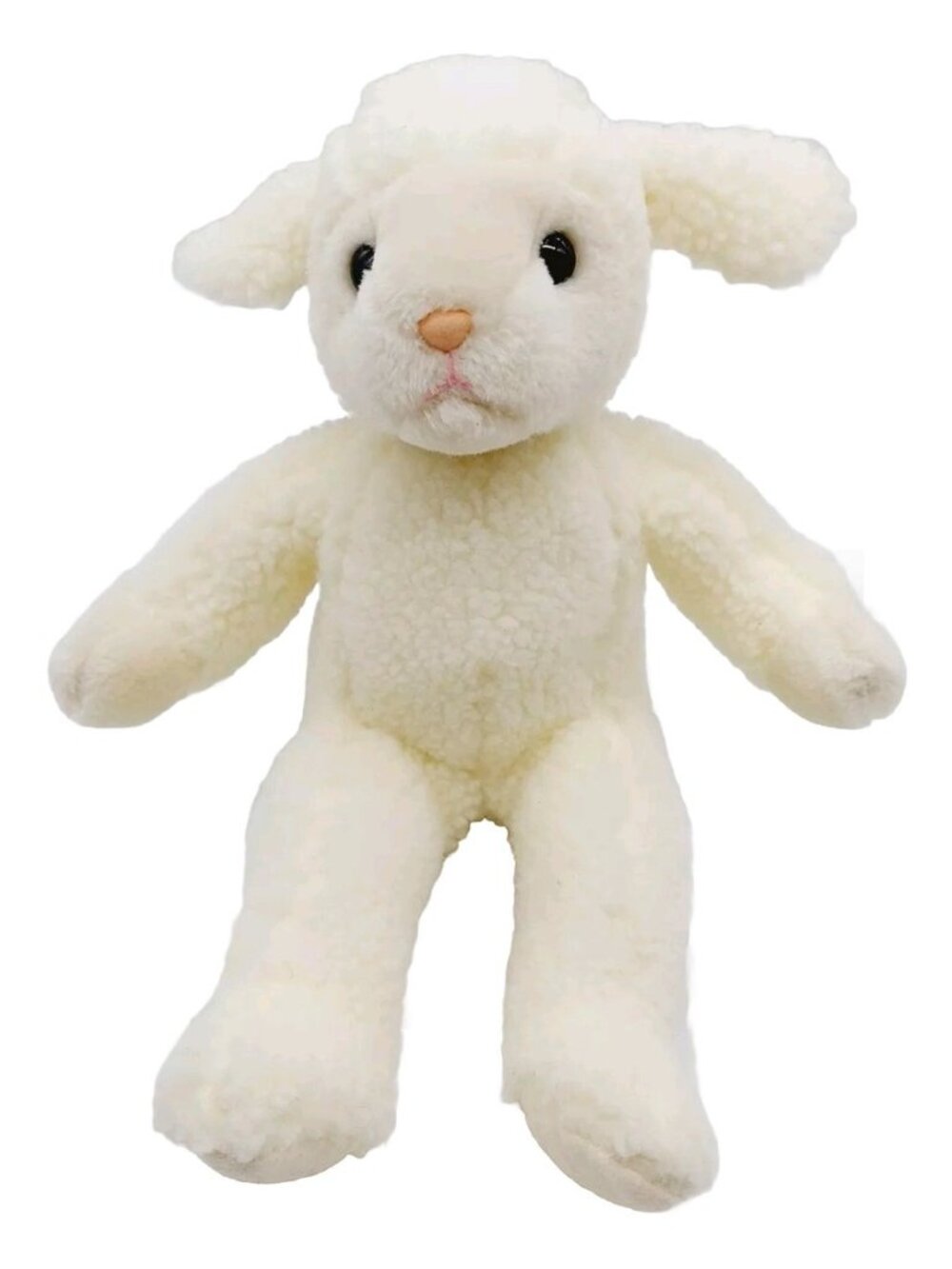 TY Baby Lovie Lamb Sheep Stuffed Sherpa Plush 7” Sitting 1992 Beanie Baby